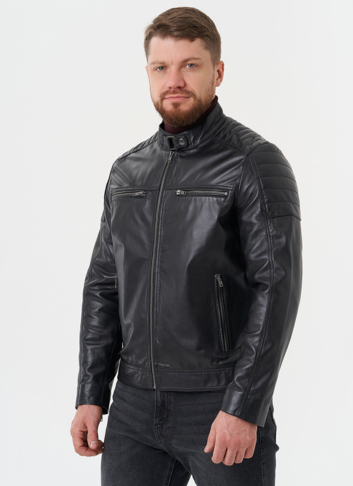 "Мото" куртка из натуральной кожи