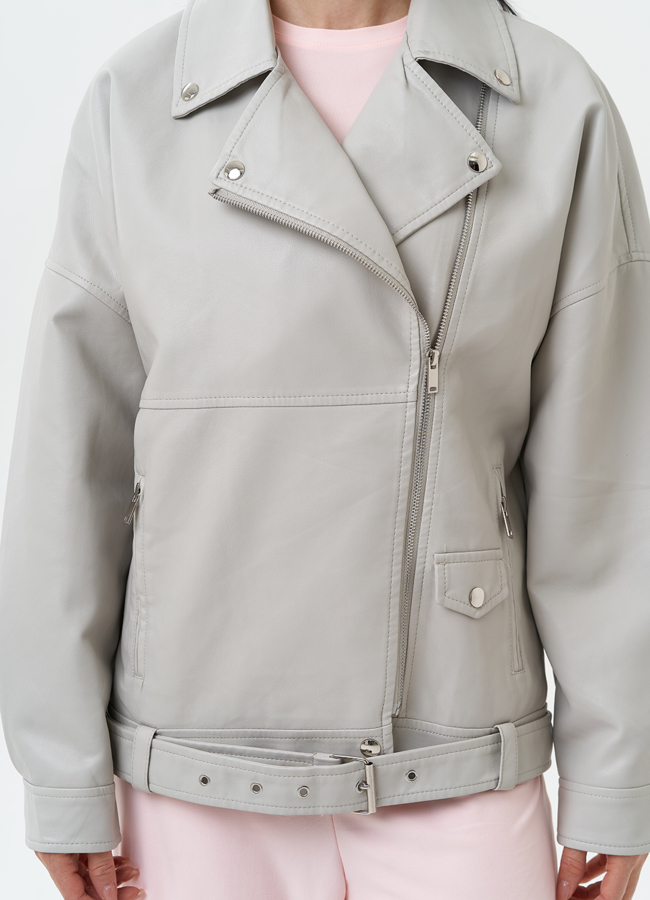 Женская куртка косуха из эко кожи модель № 30297 универмаг малина