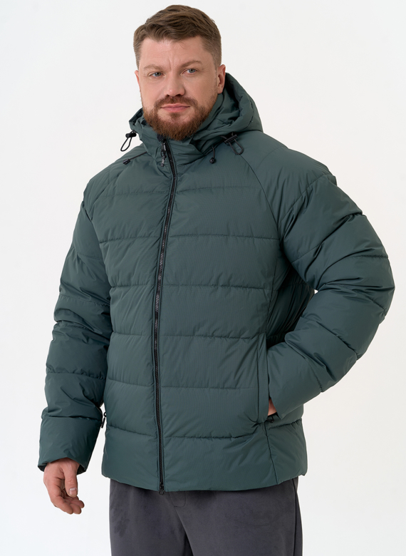 Мужской пуховик с капюшоном 