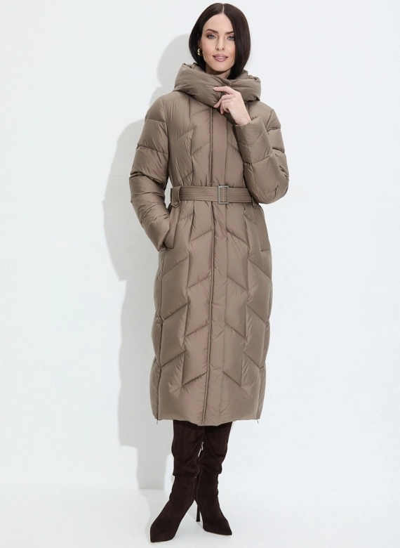 Женский пуховик с капюшоном фото