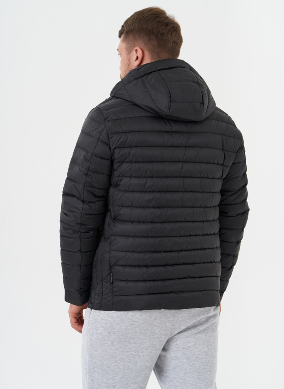 Стеганая куртка с капюшоном