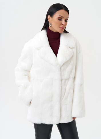 Шуба из меха кролика