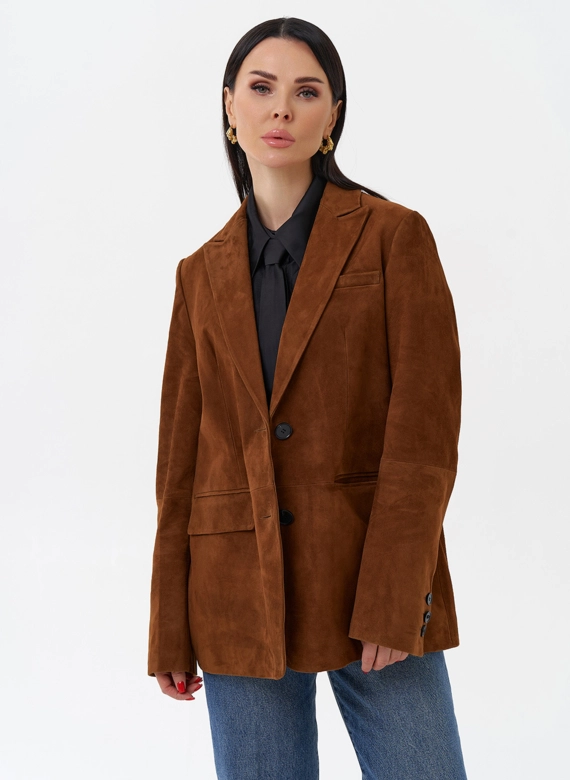 Женский замшевый жакет