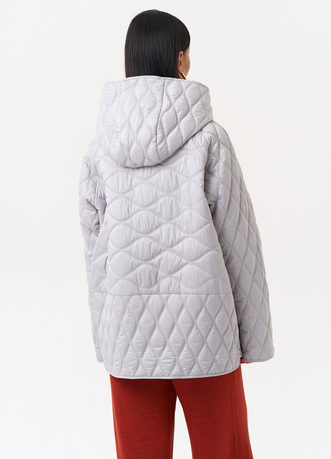 Женская стеганая куртка с капюшоном модель № 30021 в кредит