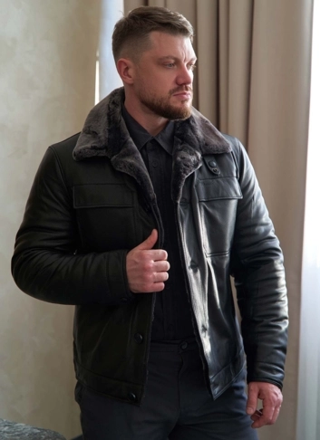 Мужская куртка из натуральной кожи фото