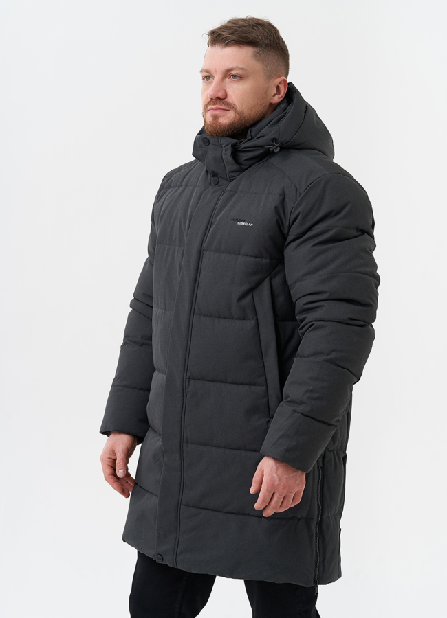 Мужской пуховик с капюшоном  модель № 28268 универмаг малина