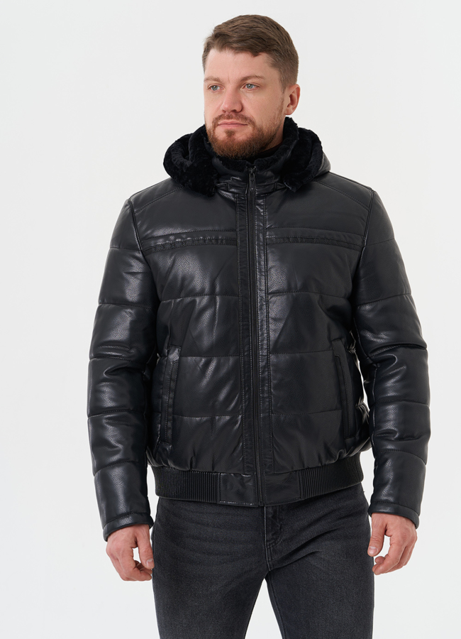 фото Утепленная куртка из эко кожи модель № 27740