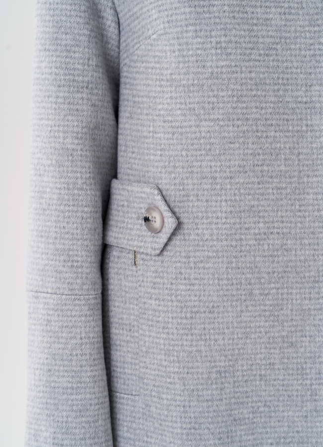 Женское пальто с воротником стойка модель № 24384 универмаг малина