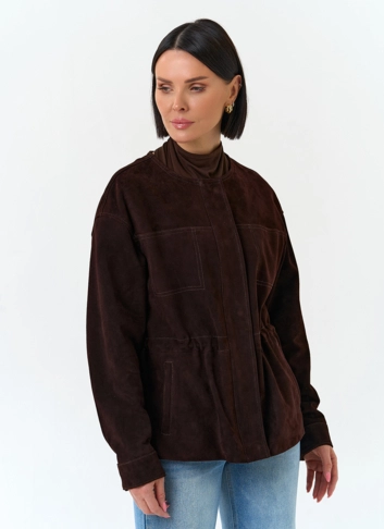 Жакет из натуральной замши фото