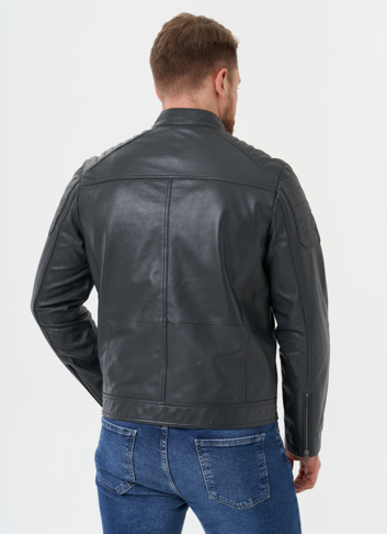 Мужская "мото" куртка из натуральной кожи