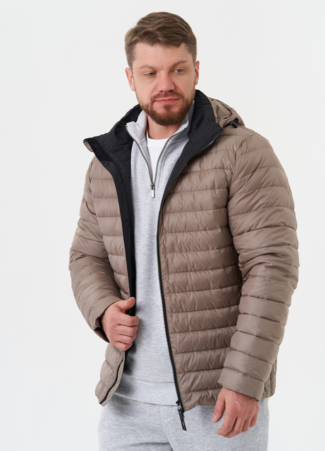 Стеганая куртка с капюшоном модель № 28020 универмаг малина