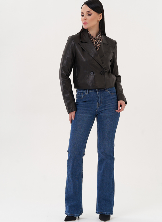 Кожаная куртка-пиджак 