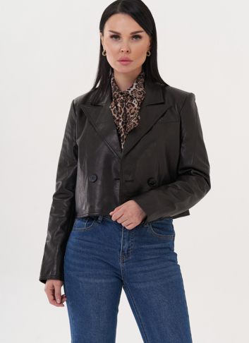 Кожаная куртка-пиджак 